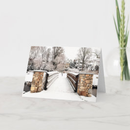 Über die Fußgängerbrücke Winter Karte