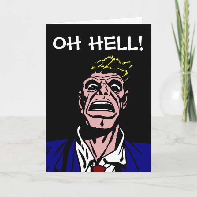 ÜBER DIE HELL RUDE BIRTHDAY CARD FÜR IHN KARTE (Vorderseite)