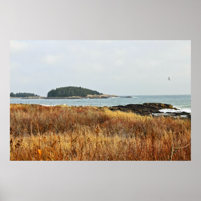 Über die Herbstfelder hinweg Poster (Vorne)