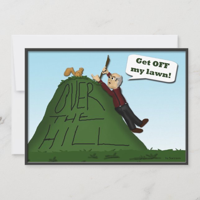 Über die Hill Birthday Party Einladungen (Vorderseite)