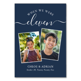 Über die Jahre paare Foto Hochzeit modern Tischnummer