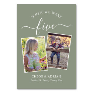 Über die Jahre paare Foto Hochzeit Moderne Tabl Tischnummer