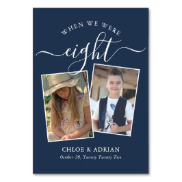 Über die Jahre paare Foto Hochzeit Moderne Tabl Tischnummer