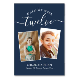 Über die Jahre paare Foto Hochzeit Moderne Tabl Tischnummer