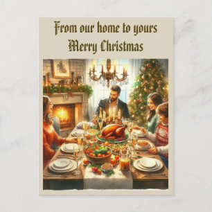 Über die Meilen hinweg Weihnachten Postkarte