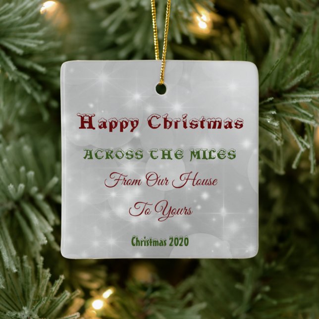 Über die Meilen Weihnachten von unserem Haus zu Ih Keramikornament (Baum)