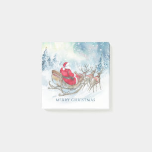 Über die Miles Santa Reindeers Sleigh Weihnachten Post-it Klebezettel