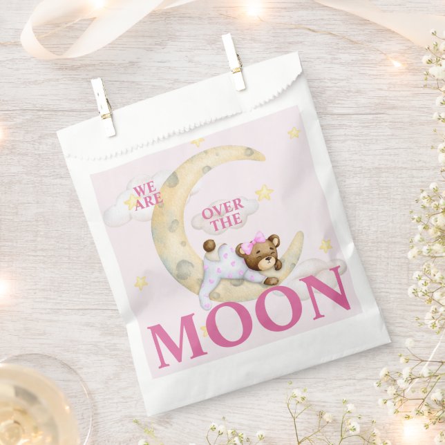 Über die Mond Girl Baby Duwer Fvor Tasche Geschenktütchen (Ausgeschnitten)