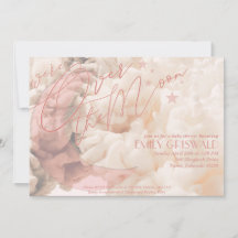 Über die Mond Girl Babydusche Einladung