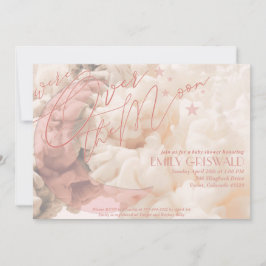 Über die Mond Girl Babydusche Einladung