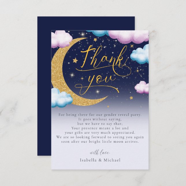 Über die Mondgeschlechtsoffenbarung danke Ihnen (Vorne/Hinten)