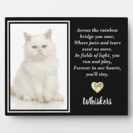 über die Regenbogenbrücke, weißer Hund Fotoplatte