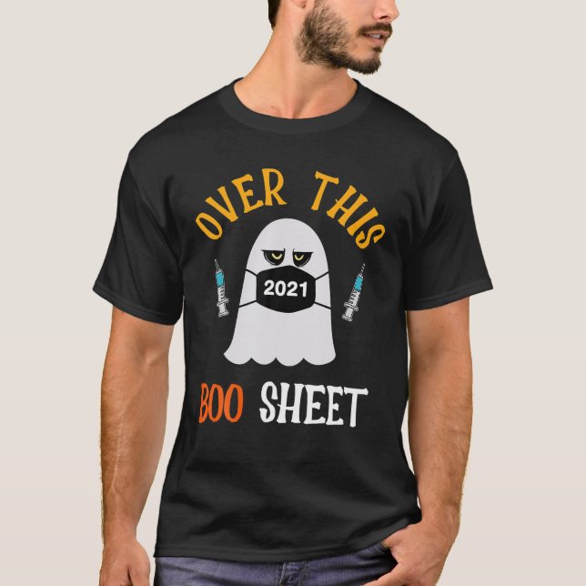 Über diese 2021 Boo Sheet Ghost Mask Classic Costu T-Shirt (Vorderseite)
