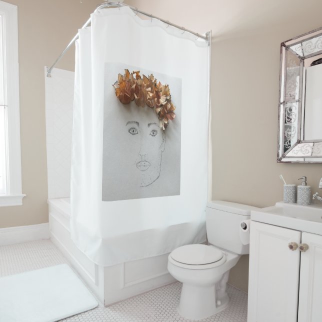 Über diesen Gesichtsduschvorhang Duschvorhang (Beispiel)