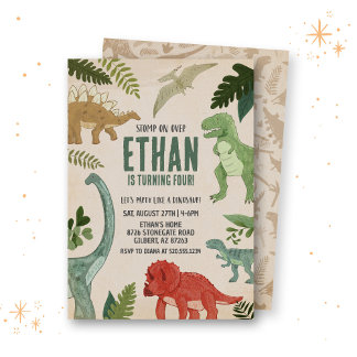 Über Dinosaurier zum Geburtstag einladen Einladung