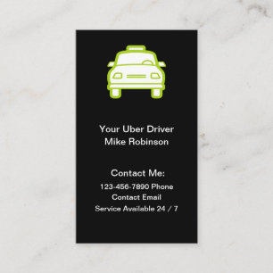 Uber Driver Simple Contact Business Cards Visitenkarte