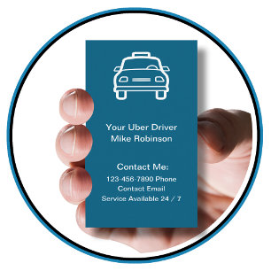 Uber Driver Simple Contact Business Cards Visitenkarte