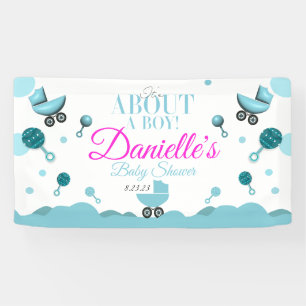 Über eine Baby-Dusche laden Sie ein Geschenkbeutel Banner