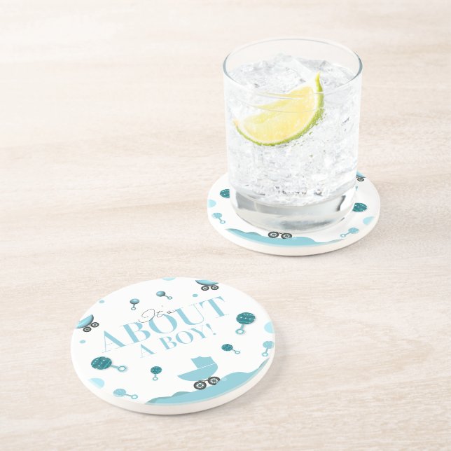 Über eine Baby-Dusche laden Sie ein Geschenkbeutel Getränkeuntersetzer (Seite)