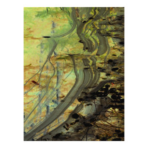 "Über einem Biberdamm I" — abstrakt erweiterter Te Fotodruck