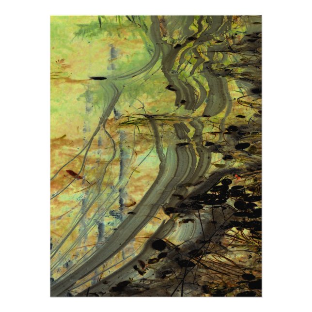 "Über einem Biberdamm I" — abstrakt erweiterter Te Fotodruck (Vorne)