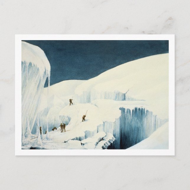 Über einen Ravine, von 'A Narrative of a Ascent Postkarte (Vorderseite)