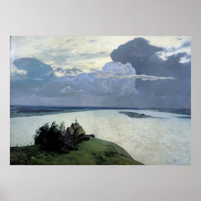 Über ewige Stille von Isaac Levitan Poster (Vorne)