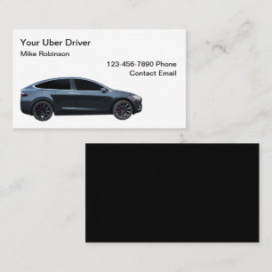 Uber-Fahrer Einfache Visitenkarten Design Visitenkarte