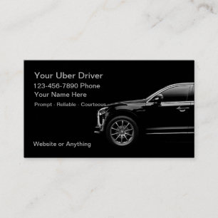 Uber-Fahrer-Mitfahr-App-Taxi-Geschäftskarten Visitenkarte