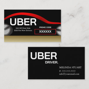 Uber-Fahrer Moderne Goldrand Empfehlung Visitenkarte