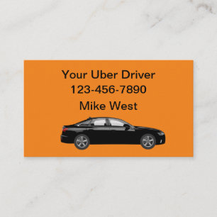 Uber-Fahrer Visitenkarten Bold Simple Visitenkarte