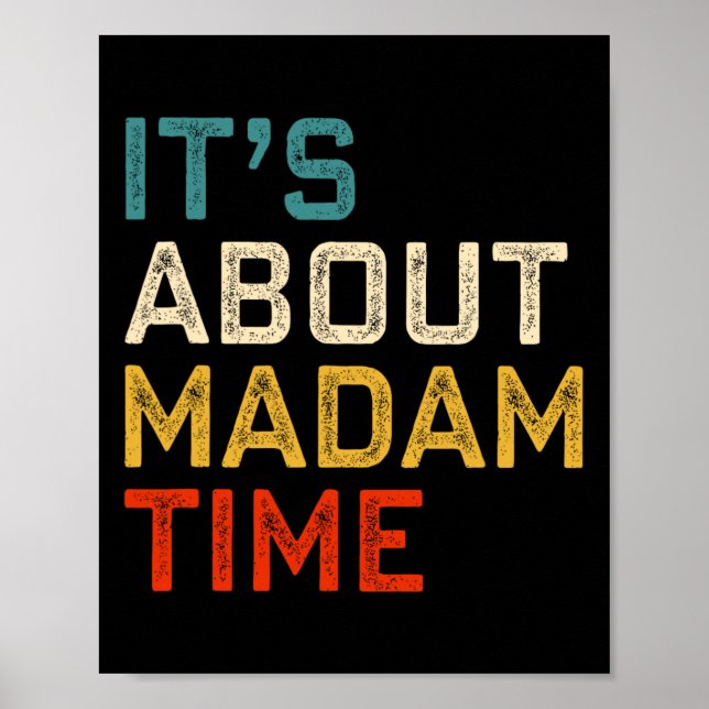 Über Frau Time Kamala Harris 2024 Präsident Wome Poster (Vorne)