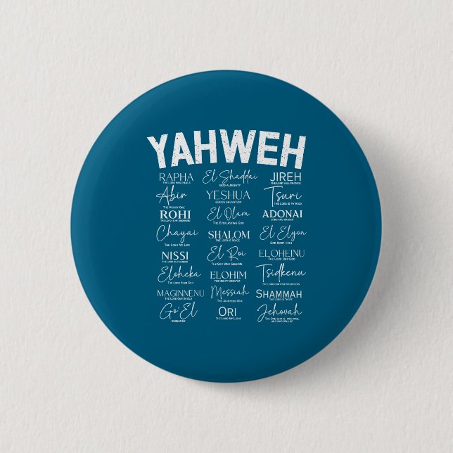 Über hebräische Namen Gott Hebräisch Jesus Button (Vorderseite)