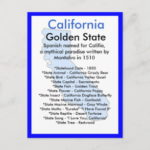 Über Kalifornien Postkarte