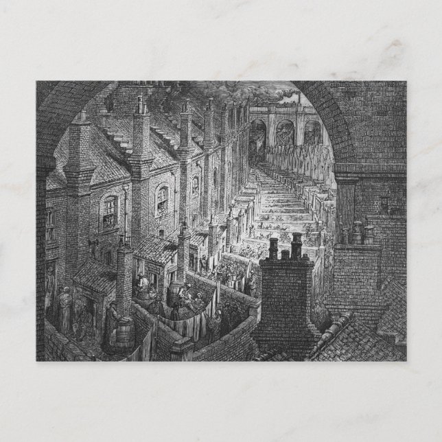 Über London - per Bahn Postkarte (Vorderseite)