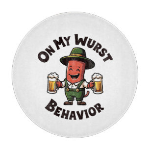 Über mein Wurst Verhalten Oktoberfest Funny Schneidebrett