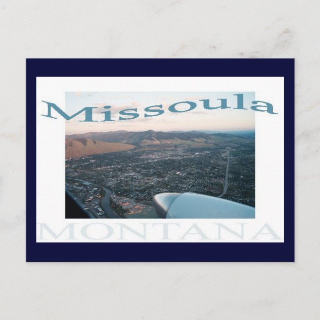 Über Missoula, Montana Postkarte (Vorderseite)