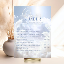 ÜBER ODER UNTER Cloud Nine 9 Brautparty GAME Einladung