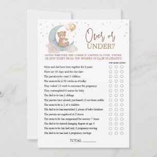 Über oder Unter Spiel Game Over the Moon Baby Show Einladung