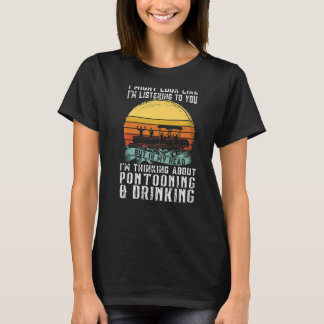 über Pontooning & Drinking Pontoon Boat Captain T-Shirt