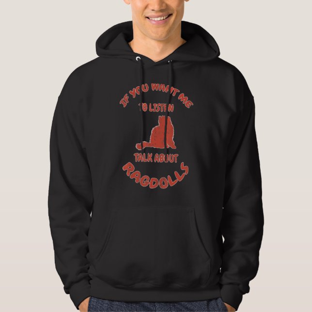 Über Ragdoll sprechen Hoodie (Vorderseite)