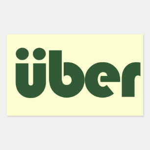 uber rechteckiger aufkleber