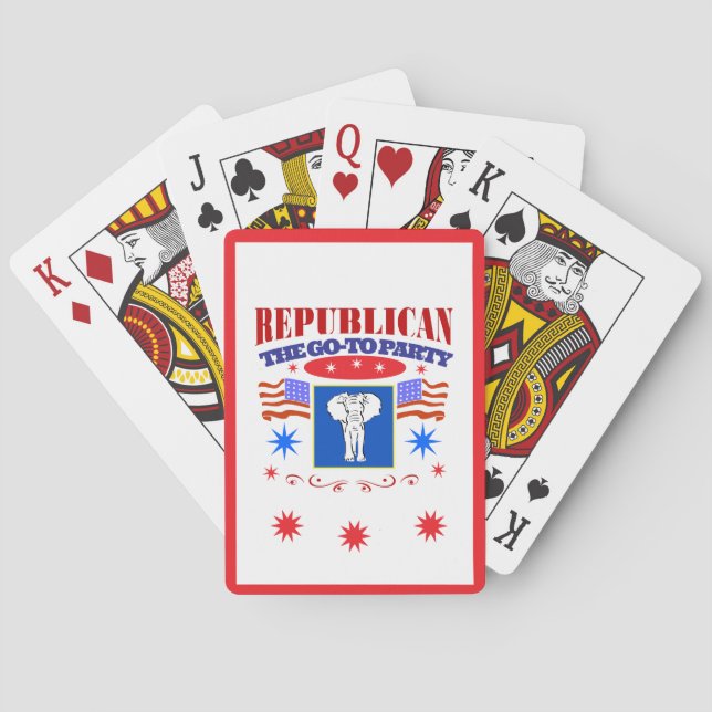 über republikanische Partei Spielkarten (Rückseite)