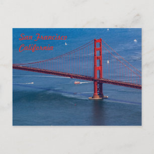 Über San Francisco Golden Gate Bridge fliegen Postkarte