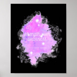 Über Schwäche Galaxie - leichtes Herzkrebs Bewusst Poster