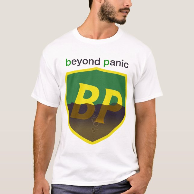 Über Shirt der Panik-BP - Retro Schild hinaus (Vorderseite)