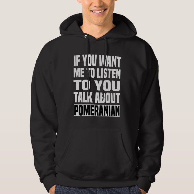 Über Spitz Funny Spitz reden Hoodie (Vorderseite)