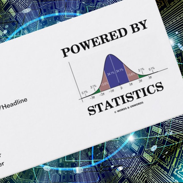 Über Statistiken gesteuert (Einstellung der Glocke Visitenkarte (Stats attitude business card for anyone who is "Powered By Statistics")