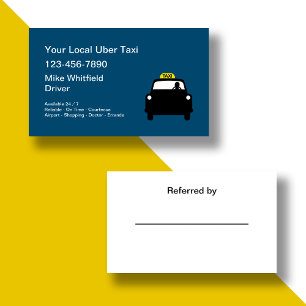 Uber Taxi Ride Sharing Courier Visitenkarte