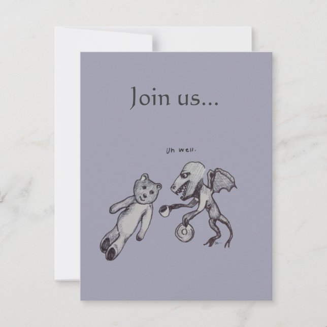 Über TeeDrachen und Bär Einladung (Vorderseite)